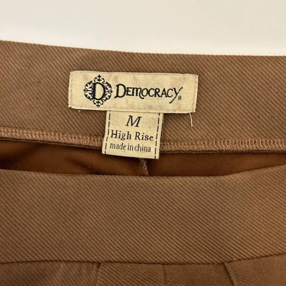 Democracy Brown Pull On Crop‎ Pants Size Medium